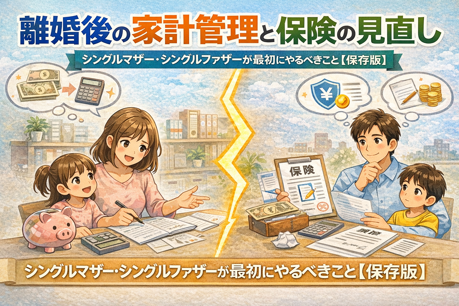 離婚後の家計管理と保険の見直し｜シングルマザー・シングルファザーが最初にやるべきこと【保存版】